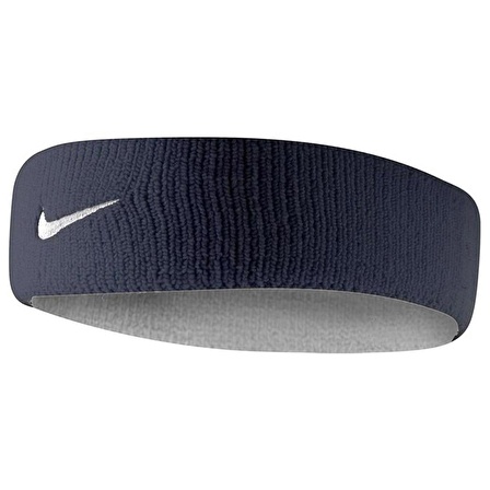 Nike NIKE DRI-FIT HEADBAND HOME & AWAY OBSIDIAN/WHITE OSFM Gri Kadın Saç Bandı