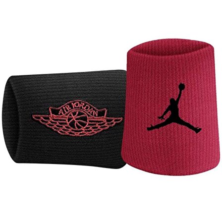 Nike Jordan Jumpman Wings Wristbands 2.0 Unisex Kırmızı-Siyah Basketbol Bileklik J.000.3598.683.OS