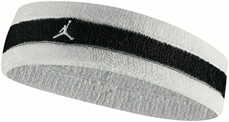 Nike JORDAN M HEADBAND TERRY WHITE/BLACK/WHITE OSFM BEYAZ Kadın Saç Bandı