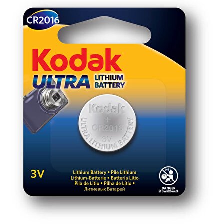Kodak CR2016 Düğme Pil Ultra Lityum 281384