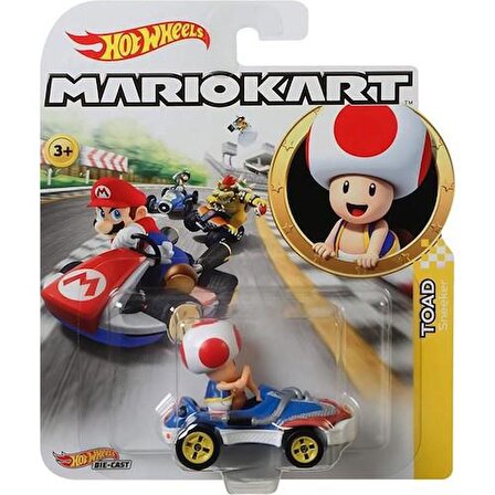 Hot Wheels Mario Kart Karakter Araç Toad GBG25 GBG30 Lisanslı Ürün
