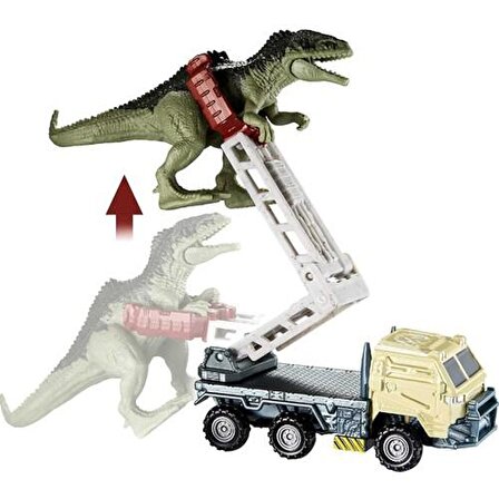Matchbox JW Dinozor Taşıyıcı Araç Giganotosaurus FMY31 HBH86 Lisanslı Ürün