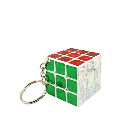 Metalik Zeka Küpü Mini Anahtarlık (sabır Küpü) 3,5x3,5 cm Anahtarlık - 1 Adet