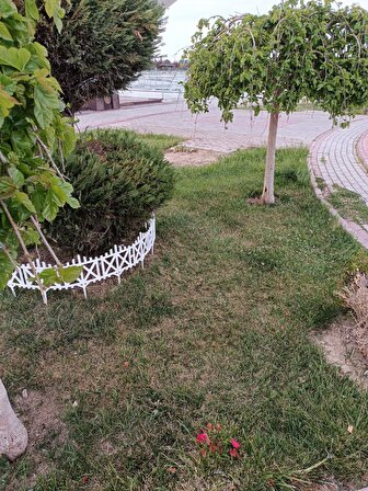 10 ADET Yeni Tasarım Mini Bahçe Çiti Dekoratif Esnek Plastik Çit Peyzaj Koruma Çiti Toplam 580-36 CM