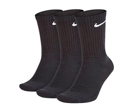 Nike Sx7664-010 Erkek Siyah Antrenman Çorabı 3'lü