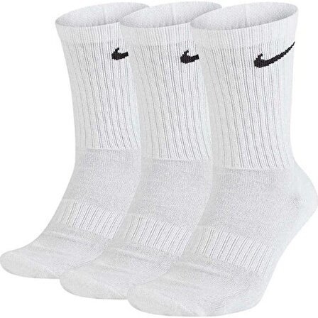 Nike U NK EVERYDAY CUSH CREW 3PR BEYAZ Kadın Çorap