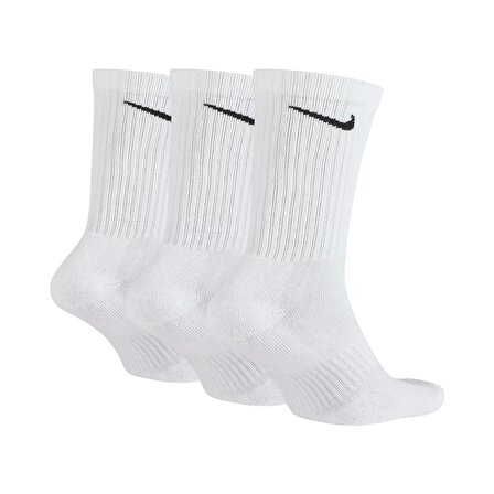 Nike Sx7664-100 Erkek Siyah Beyaz Antrenman Çorabı 3'lü