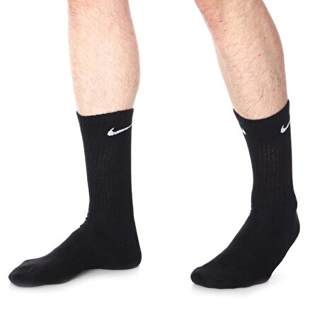 Nike Everyday Cush Crew Siyah 6lı Çorap SX7666-010