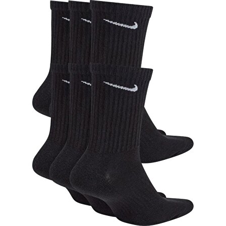 Nike Everyday Cush Crew Siyah 6lı Çorap SX7666-010