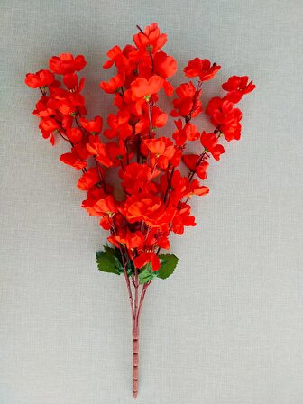 Japon Kiraz Çiçeği 7 Dallı Yapay Çiçek Demeti  Bahar Dalı  55 Cm
