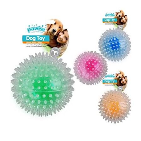 Pawise Flash Bouncer Ball Işıklı Şeffaf Plastik Top Köpek Oyuncağı 12 cm