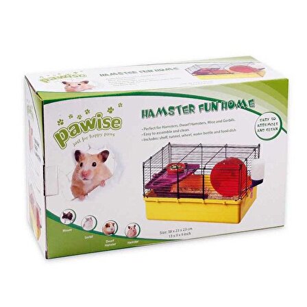 Pawise Hamster Kafesi 38 cm x 23 cm x 23 cm