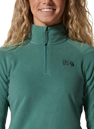 Mountain Hardwear Su Yeşili Kadın Dik Yaka Düz Polar Sweatshırt 1677371365_OL0052