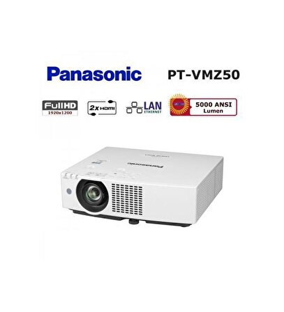 Panasonic PT-VMZ50 5000 lümen 1920x1200 WUXGA Lazer Projeksiyon Cihazı