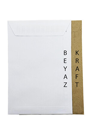 Zarf A5 boyutunda Beyaz Torba Zarf 17x25 cm - 20 Adet