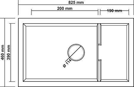 GRANİT EVİYE P017 PATARA GRİ (77 X 46)