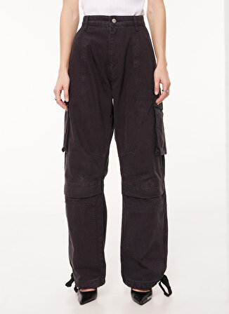 Moschino Jeans Yüksek Bel Normal Siyah Kadın Pantolon A0311