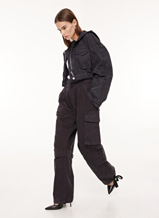 Moschino Jeans Siyah Kadın Denim Ceket A0512