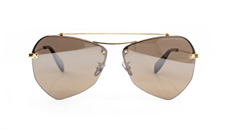 ALEXANDER MCQUEEN  AM0121SA 003 61  Unisex GOLD Nilör (Yarım Çerçeve) Güneş Gözlüğü