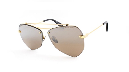 ALEXANDER MCQUEEN  AM0121SA 003 61  Unisex GOLD Nilör (Yarım Çerçeve) Güneş Gözlüğü