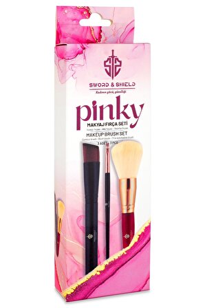 Pinky 3'lü Makyaj Fırçası Seti