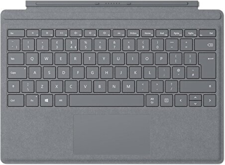Microsoft Surface Go Tablet Uyumlu Alcantara Signature Type Cover İngilizce Klavye - Gri