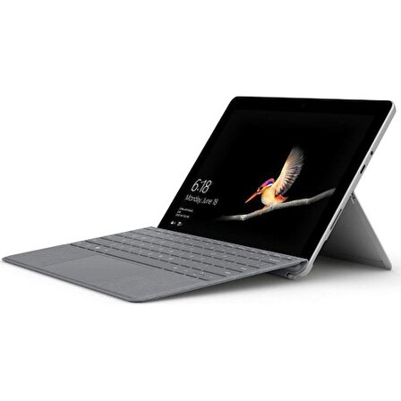 Microsoft Surface Go Tablet Uyumlu Alcantara Signature Type Cover İngilizce Klavye - Gri