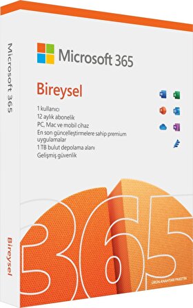 Microsoft 365 Bireysel Türkçe Kutu1 Yıl - QQ2-01451