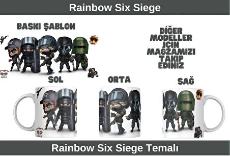 Rainbow Six Siege Baskılı Kupa Bardak