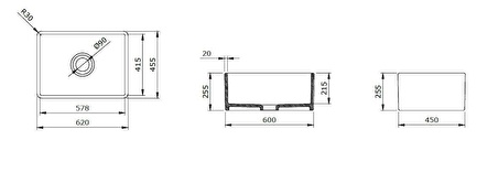 Bocchi Lavello Mutfak Eviyesi 60 Cm Mat Kahve 1137-025-0120-03