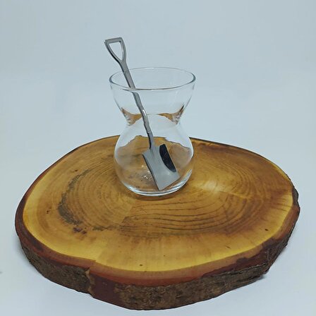 6 Adet Kürek Çay Kaşığı  Paslanmaz Dekoratif Çay Kaşığı 6 lı Lüx Çay Kaşığı 11 cm Çay Kaşığı