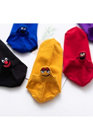Emoji Çoraplar 8'lı Gökkuşağı Paketi