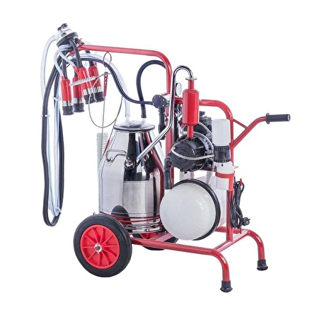 Kurtsan KM04094 Tek Sağım Tek Güğüm Süt Sağım Makinesi 30 Litre (Yağlı)