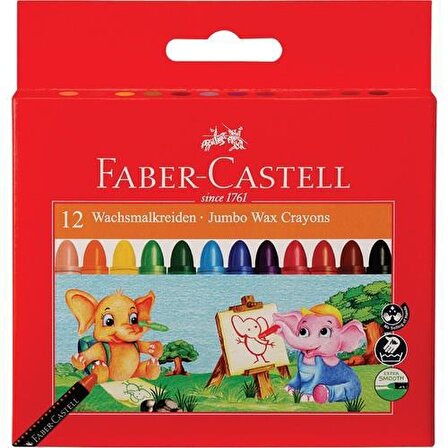 Faber-Castell Süper Yıkanabilir Mum Boya 12 Renk