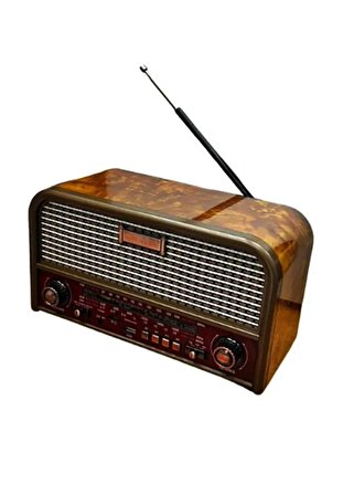Gaman RT-715 FM/AM/SW 3 Band BT/SD/TF MP3 Çalar Yeni Nesil Şarjlı Nostaljik Radyo Bluetoothlu Ceviz Rengi