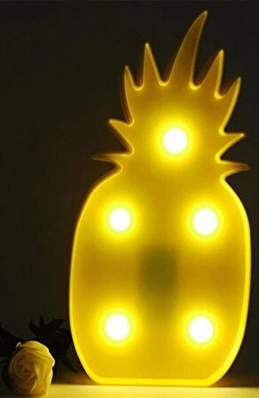 MyVirtus Ananas Şeklinde Ledli Dekoratif Eğlenceli Çocuk Gece Lambası