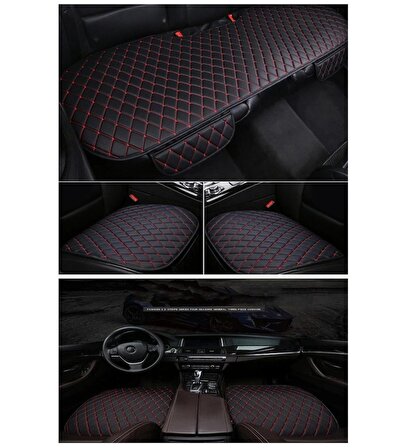 Kia Picanto 2012 uyumlu koltuk ve kılıf koruyucu minder seti - lüks cepli model deri