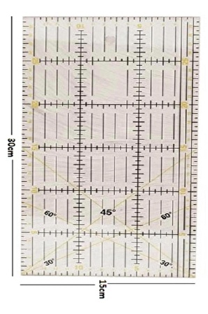 Terzi Modelist Patchwork Kırkyama Cetveli 15x30cm