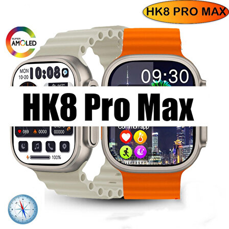 Hk HK8 Pro Max Beyaz Akıllı Saat
