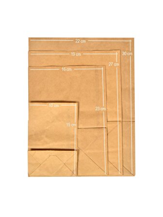 Kraft Dipli Kese Kağıdı 50'li Paket | 10 x 15 cm 