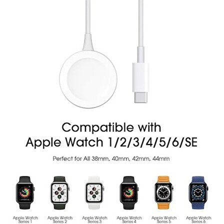 Pmr Manyetik Type-C Giriş Apple Watch Uyumlu Kablosuz Şarj Aleti