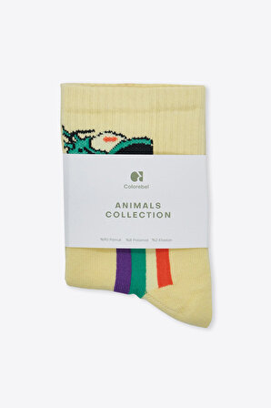 Kurbağa Desenli Soket Çorap