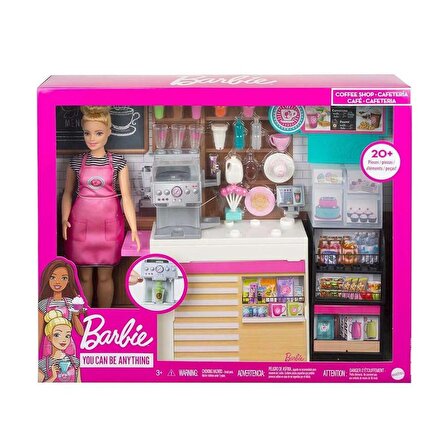 Barbie Bebek Kahve Dükkanı Oyun Seti