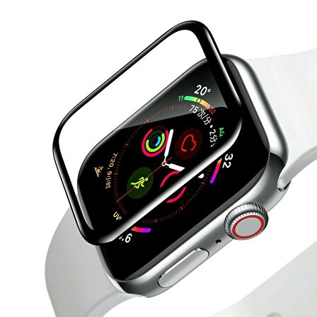 Bufalo Apple Watch 42mm Ekran Koruyucu 3D Kavisli PMMA Nano Siyah Çerçeve