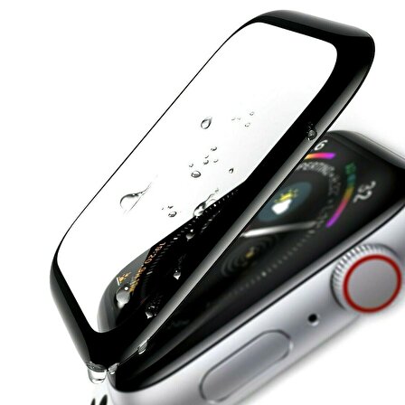 Bufalo Apple Watch 44mm Ekran Koruyucu 3D Kavisli PMMA Nano Siyah Çerçeve