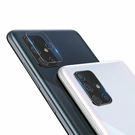 Samsung Galaxy A51 Kamera Lens Koruyucu Nano Cam Şeffaf Tam Kaplama