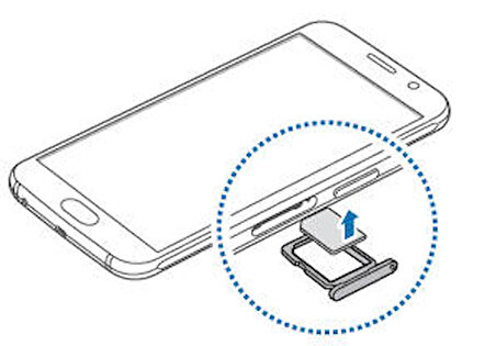 Samsung Galaxy S6 G920 Sim Kart Yuvası Sim Tepsisi Kızağı - Gri