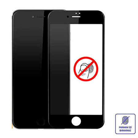 iPhone 7 / 8 Ekran Koruyucu 20D Temperli Ekstra Cam Siyah