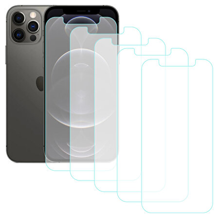 Notech iPhone 12 / 12 Pro Temperli Cam Ekran Koruyucu 5li Eko Paket