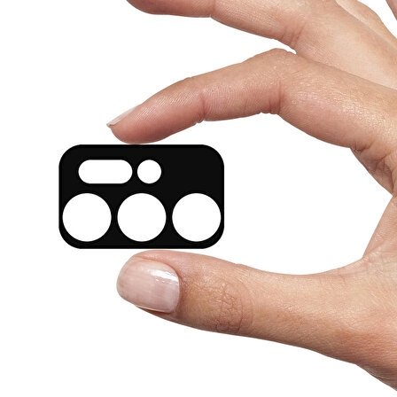 Oppo A16 Kamera Lens Koruyucu 3D Cam Siyah